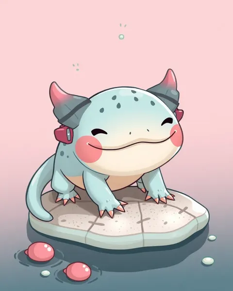 Imágenes de Cartoon de Axolotl Adorables y Divertidas