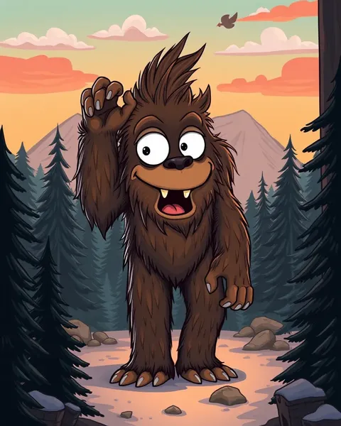 Imágenes de Cartoon de Bigfoot para Niños Lanzadas