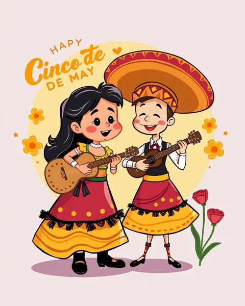 Imágenes de Cinco de Mayo de dibujos animados para fiesta infantil