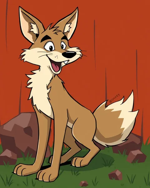 Imágenes de Coyote con Diseños de Personajes de Cartoon