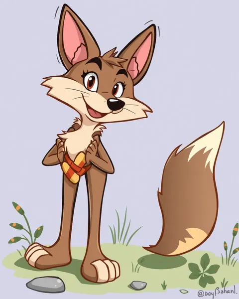 Imágenes de Coyote de Cartones Mostran Animación Vibrante