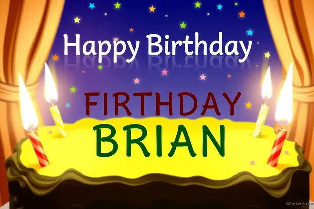 Imágenes de Cumpleaños Feliz Brian y Alegría para Compartir