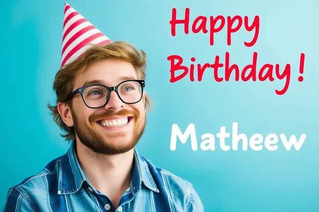 Imágenes de Cumpleaños Feliz con Marco de Foto Personalizado para Matthew