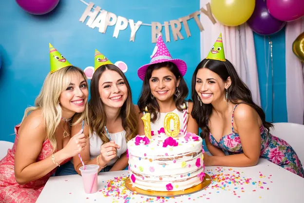 Imágenes de Cumpleaños Feliz de Mujer con Amigos y Familia