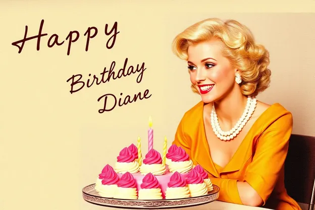 Imágenes de Cumpleaños Feliz para Diane en Diseño Colorido