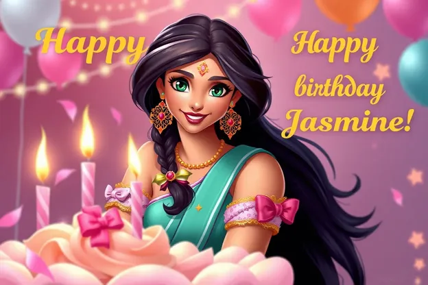 Imágenes de Cumpleaños Feliz para Jasmine con Diseños Coloridos