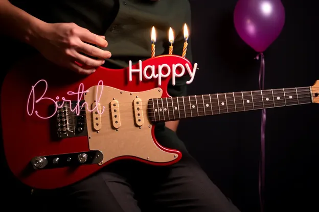 Imágenes de Cumpleaños con Guitarra, Celebración Melódica de la Vida