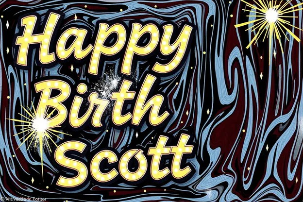 Imágenes de Cumpleaños de Scott: Saludo de Cumpleaños de Scott con Imágenes