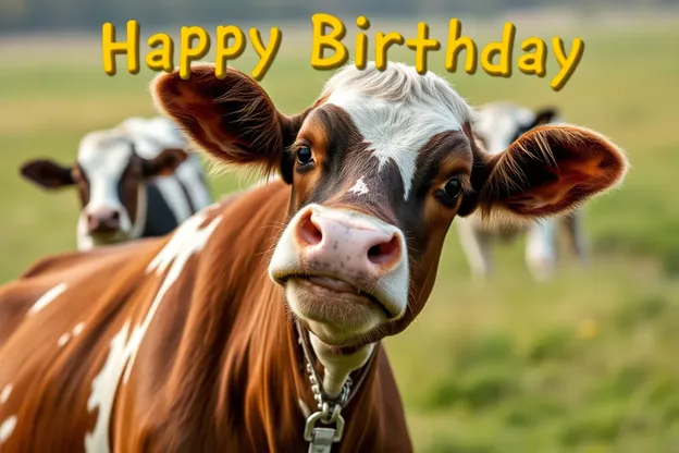 Imágenes de Cumpleaños de Vaca Feliz para Desear a un Amigo