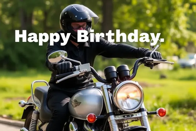 Imágenes de Cumpleaños para la Celebración del Motociclista Feliz