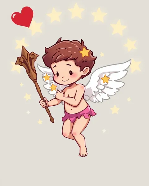 Imágenes de Cupid de cartoon: ilustraciones whimsical y románticas del amor