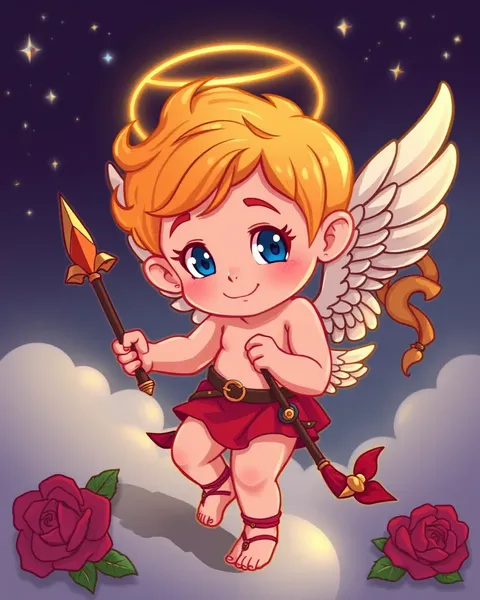 Imágenes de Cupido en cartoon: Ilustraciones románticas y fantásticas del amor