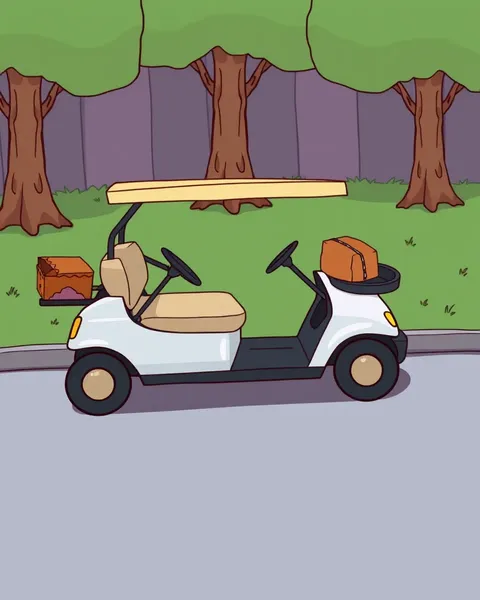 Imágenes de Cómics de Carrito de Golf para la Imaginación de Niños