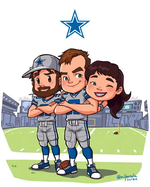 Imágenes de Dallas Cowboys de dibujos animados para fanáticos