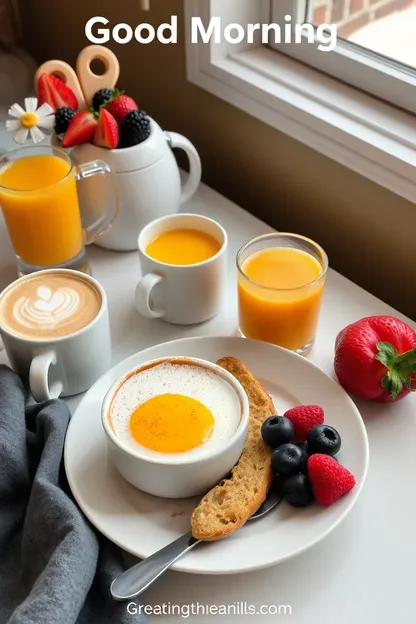 Imágenes de Desayuno de Buenas Mañanas para Saludar con Feliz Mañana