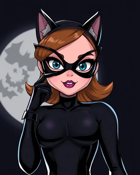 Imágenes de Dibujos de Catwoman: Antics de Fatale Femenina