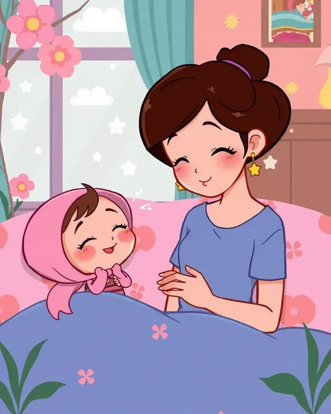 Imágenes de Día de las Madres del cartoon atractivo para imprimir