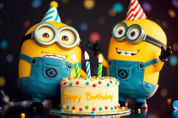 Imágenes de Feliz Cumpleaños de Minions Celebra con Amor y Alegría