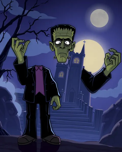 Imágenes de Frankenstein de cartoons: una toma humorística