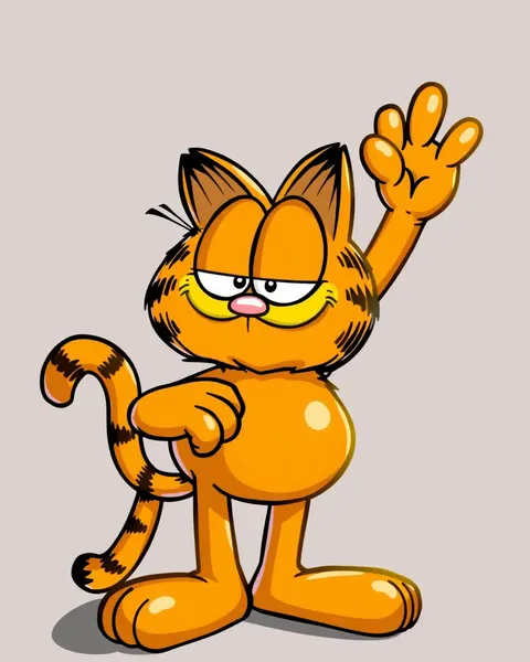 Imágenes de Garfield de cartoon con ilustraciones coloridas