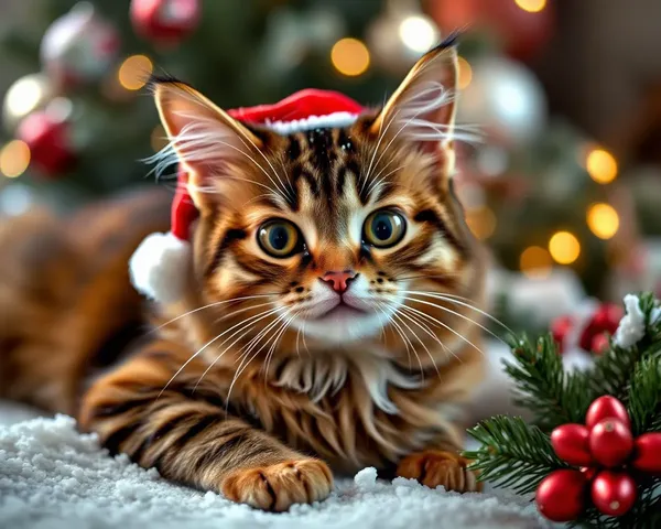 Imágenes de Gato divertidas para una temporada de fiestas navideñas alegre