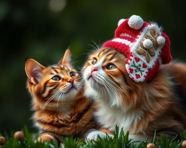 Imágenes de Gato y Sombrero: Juxtaposiciones Alegres de Bigotes y Sombreros