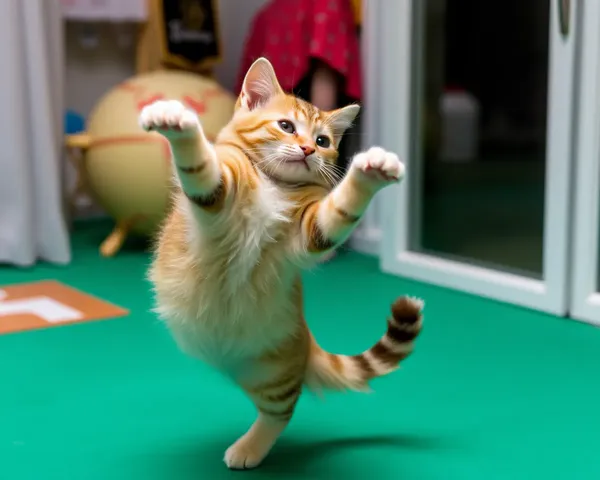 Imágenes de Gatos Bailando Mostrando Agilidad Felina