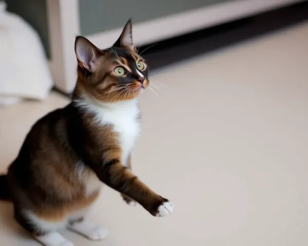 Imágenes de Gatos Bailando en Colores Vibrantes Capturadas