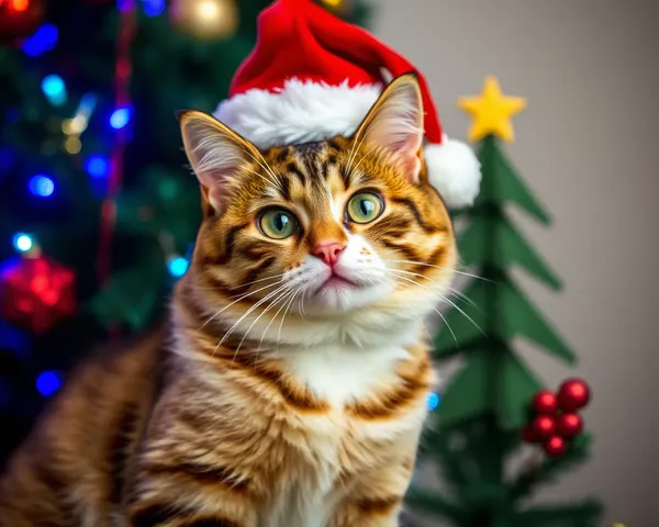 Imágenes de Gatos Divertidos de Navidad para Iluminar Tu Noche