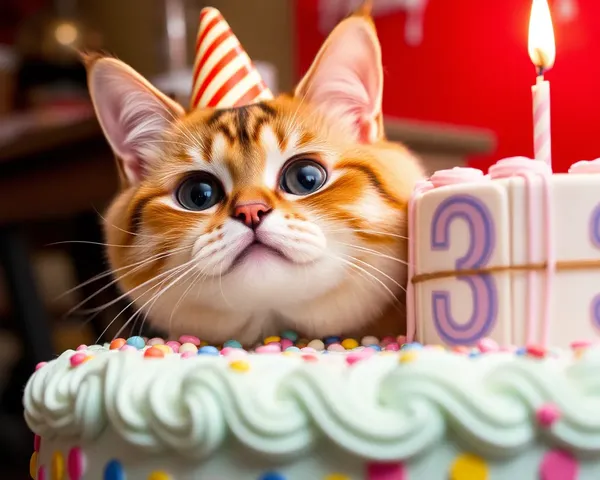 Imágenes de Gatos Divertidos en Sorpresa de Cumpleaños