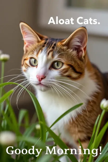 Imágenes de Gatos Hermosos de Buenas Mañanas