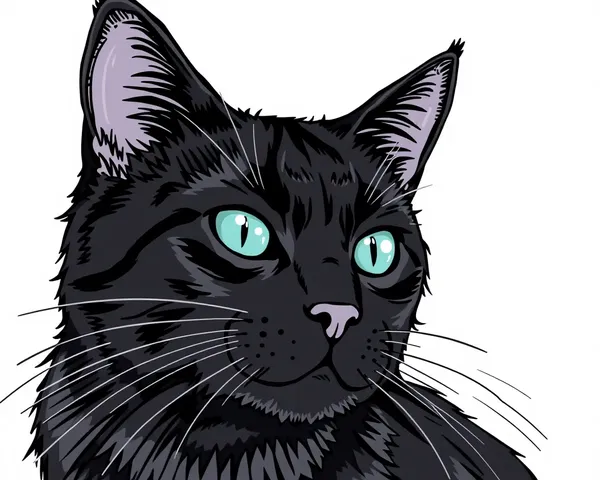 Imágenes de Gatos Negros para Colorir con Divertimento