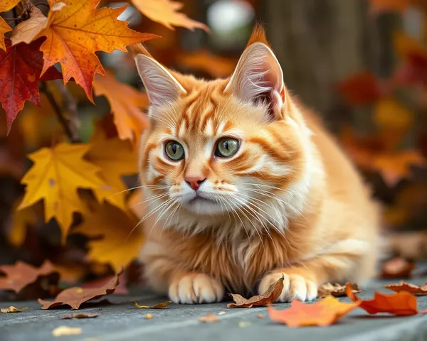 Imágenes de Gatos de Otoño: Momentos Jocosos y Purrfectos