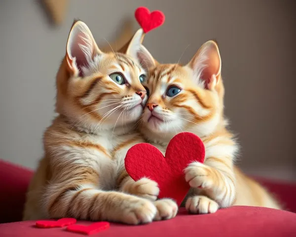 Imágenes de Gatos de San Valentín: Momentos Calientes de Afeción Felina