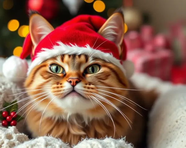 Imágenes de Gatos divertidos para una Navidad Alegre y Brillante