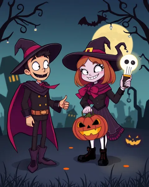 Imágenes de Halloween de dibujos animados: creaciones whimsical