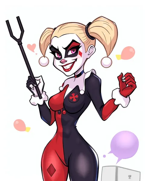 Imágenes de Harley Quinn de Cartones para Publicaciones de Redes Sociales