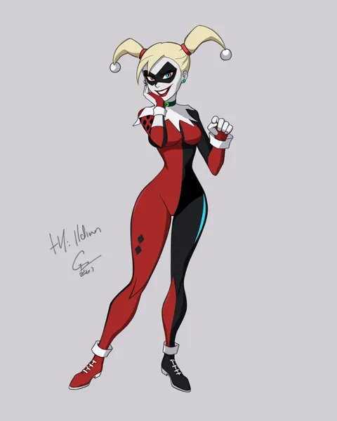 Imágenes de Harley Quinn de cartoon para inspiración de arte fan