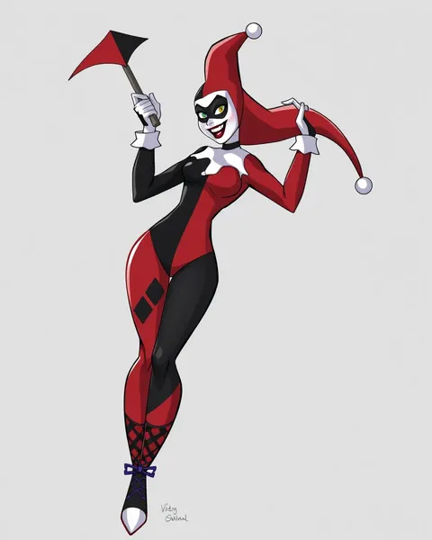 Imágenes de Harley Quinn de dibujos animados para estudio de personajes