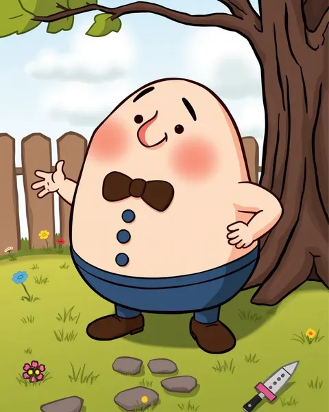 Imágenes de Humpty Dumpty coloreadas para niños