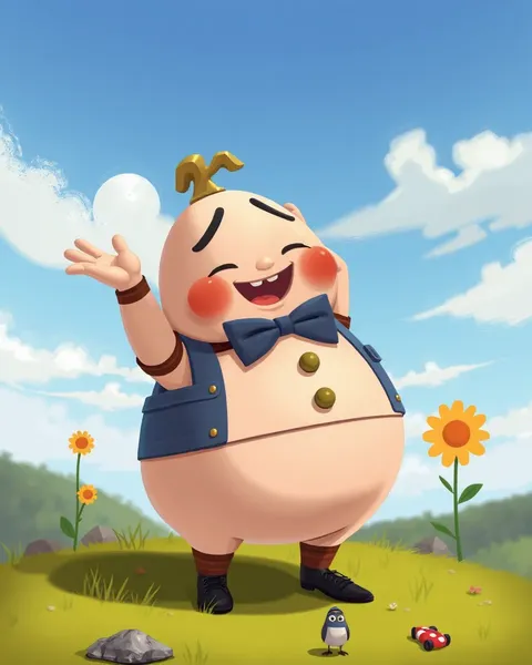 Imágenes de Humpty Dumpty de Cartoon para fines educativos