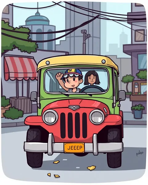 Imágenes de Jeepney de Cartoon: Arte Colorido y Whimsical