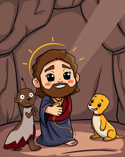 Imágenes de Jesús de Cartoon Pueden Ser Usadas para Expresión Artística