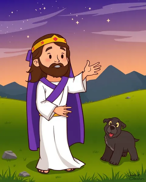 Imágenes de Jesús de dibujos animados pueden ser humorísticas y alegres