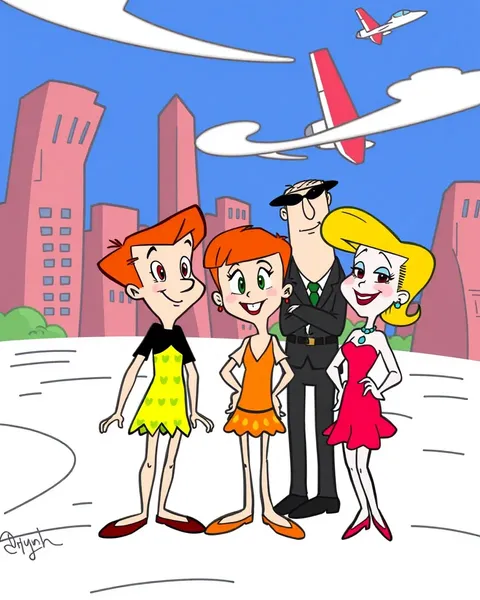 Imágenes de Jetsons de humor de la era espacial