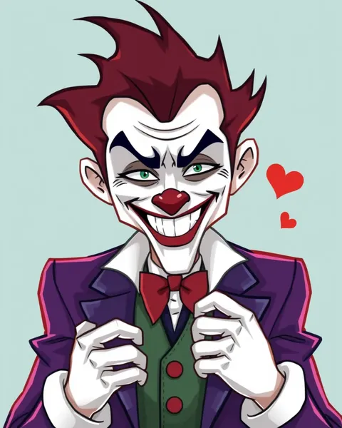 Imágenes de Joker de dibujos animados en colores vibrantes