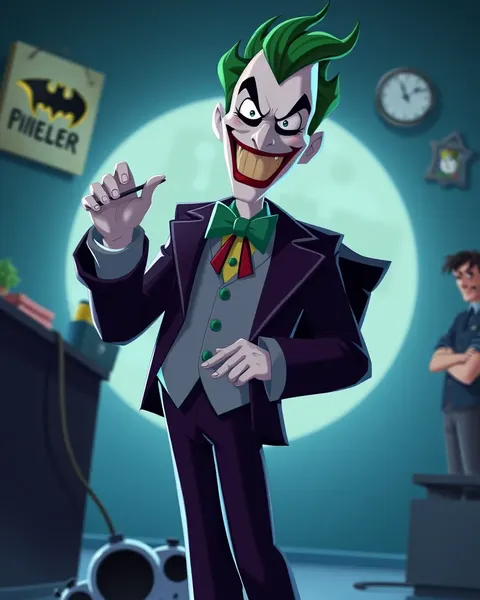 Imágenes de Joker de dibujos animados: el enemigo más famoso de Batman en ilustraciones