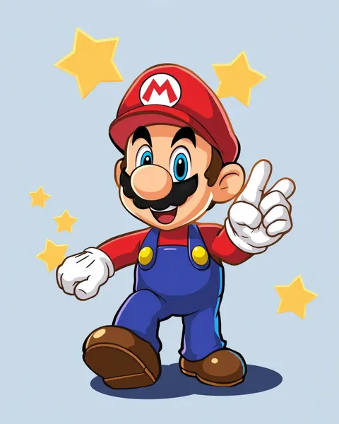 Imágenes de Mario de Dibujos Animados: Personajes Coloridos de Mario en Forma de Dibujos Animados