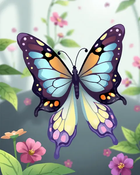 Imágenes de Mariposa de Dibujo de Animación de Proceso de Producción