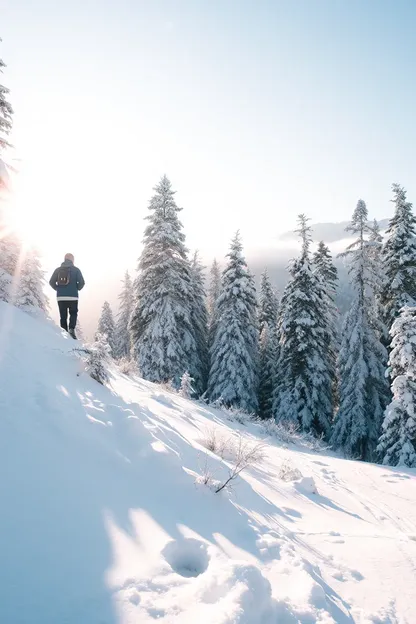 Imágenes de Mañana de Nieve Imágenes de Paisaje Forestal de Invierno